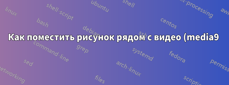 Как поместить рисунок рядом с видео (media9) в Beamer?