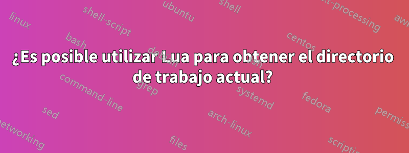 ¿Es posible utilizar Lua para obtener el directorio de trabajo actual?