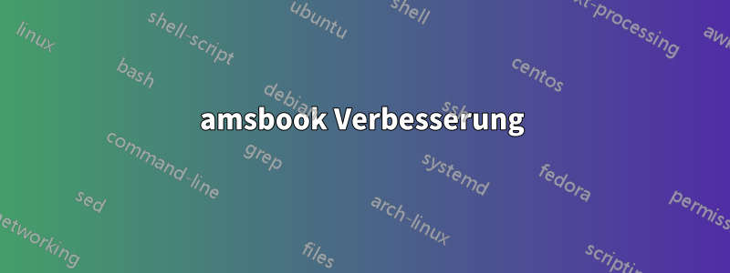 amsbook Verbesserung
