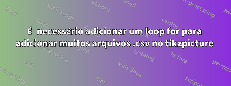 É necessário adicionar um loop for para adicionar muitos arquivos .csv no tikzpicture