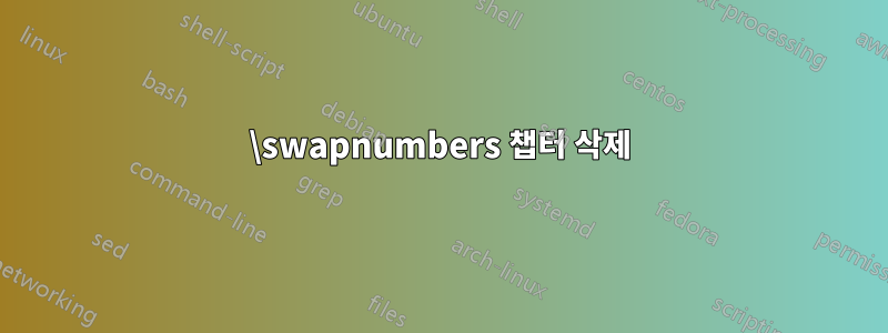 \swapnumbers 챕터 삭제