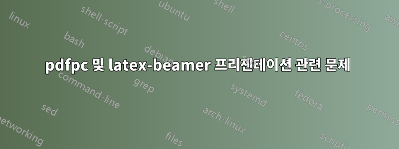pdfpc 및 latex-beamer 프리젠테이션 관련 문제