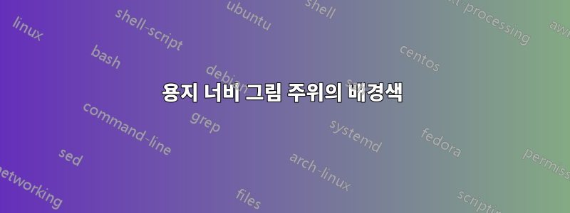 용지 너비 그림 주위의 배경색