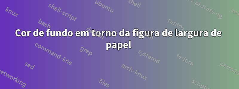 Cor de fundo em torno da figura de largura de papel