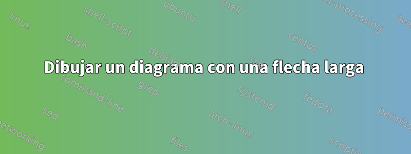 Dibujar un diagrama con una flecha larga