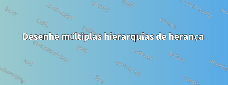 Desenhe múltiplas hierarquias de herança