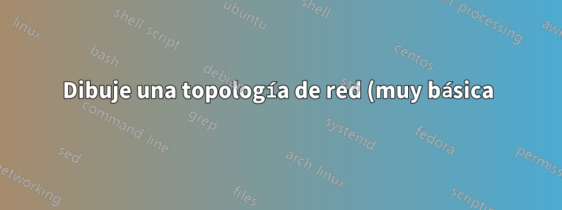 Dibuje una topología de red (muy básica) usando tikz