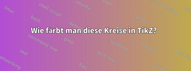 Wie färbt man diese Kreise in TikZ? 