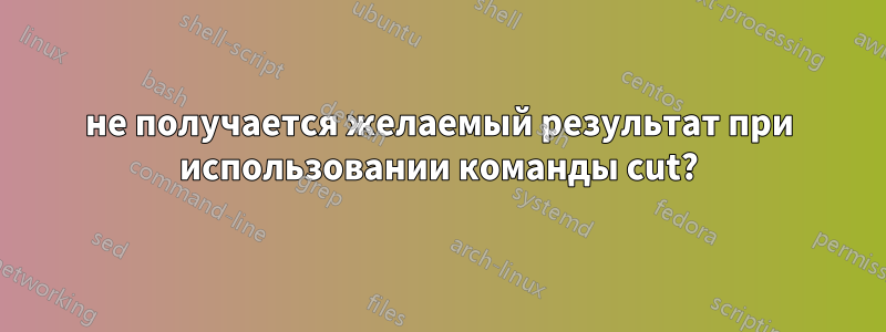 не получается желаемый результат при использовании команды cut?