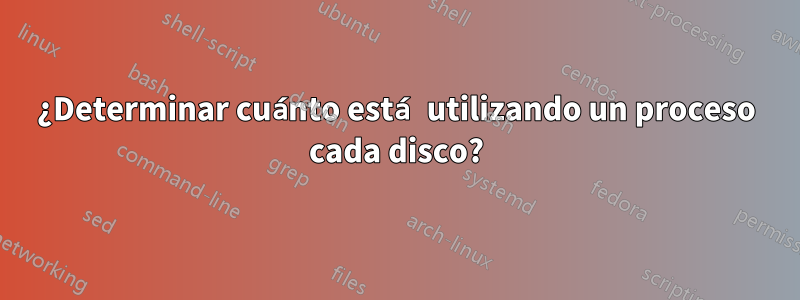 ¿Determinar cuánto está utilizando un proceso cada disco?