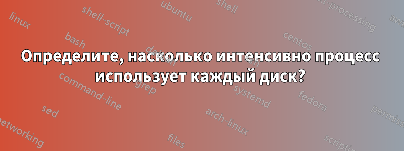 Определите, насколько интенсивно процесс использует каждый диск?