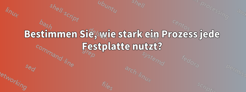 Bestimmen Sie, wie stark ein Prozess jede Festplatte nutzt?