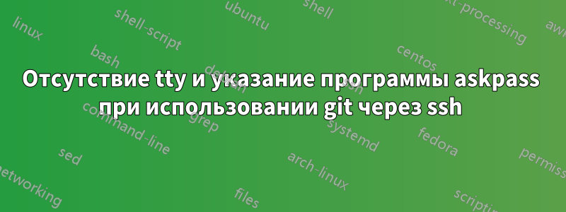 Отсутствие tty и указание программы askpass при использовании git через ssh