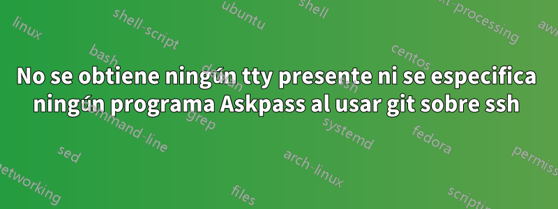 No se obtiene ningún tty presente ni se especifica ningún programa Askpass al usar git sobre ssh