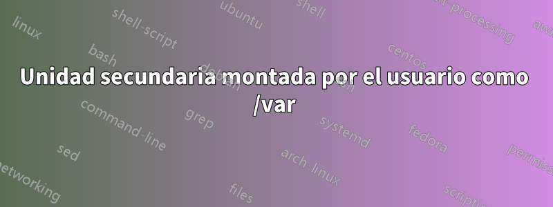 Unidad secundaria montada por el usuario como /var
