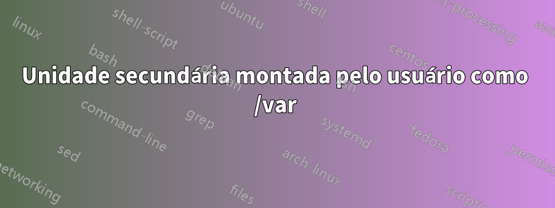 Unidade secundária montada pelo usuário como /var