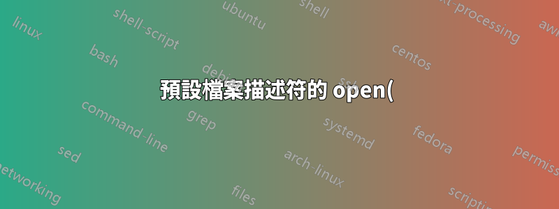 預設檔案描述符的 open() 控制台