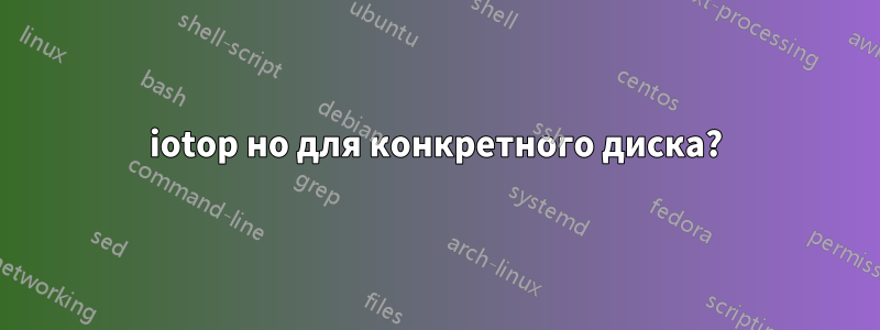 iotop но для конкретного диска?