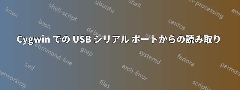 Cygwin での USB シリアル ポートからの読み取り