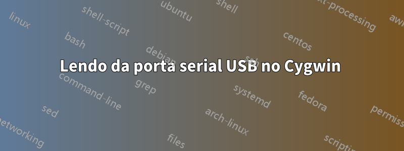 Lendo da porta serial USB no Cygwin