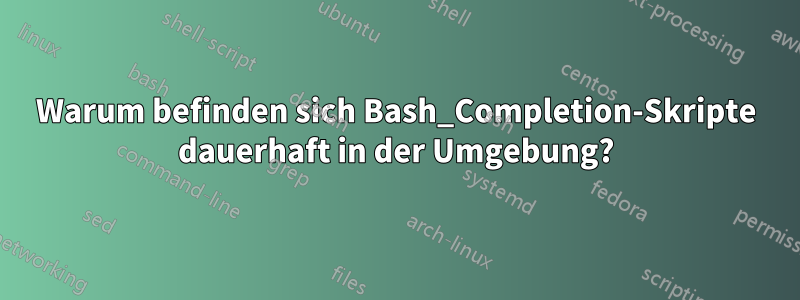 Warum befinden sich Bash_Completion-Skripte dauerhaft in der Umgebung?