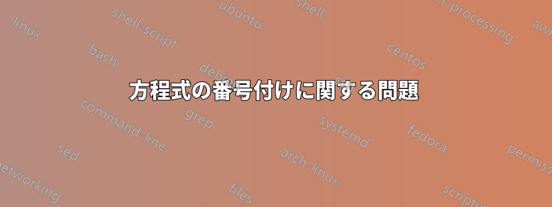方程式の番号付けに関する問題