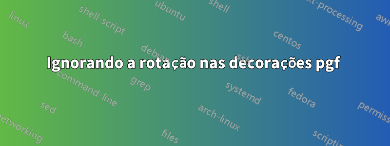 Ignorando a rotação nas decorações pgf
