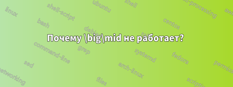 Почему \big\mid не работает?