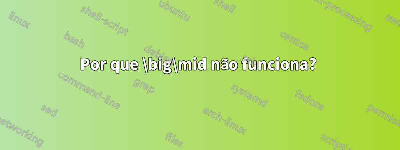 Por que \big\mid não funciona?