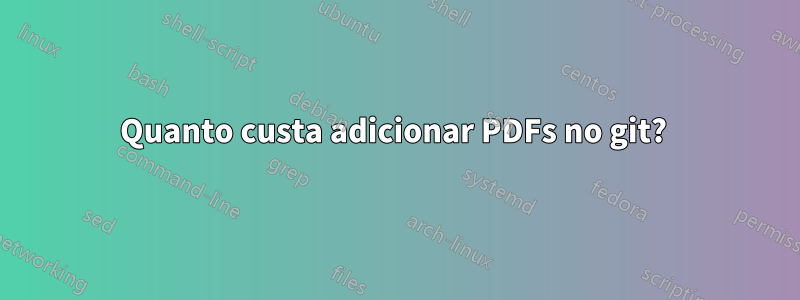 Quanto custa adicionar PDFs no git? 