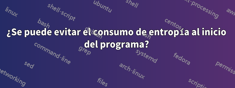 ¿Se puede evitar el consumo de entropía al inicio del programa?