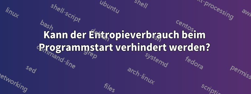 Kann der Entropieverbrauch beim Programmstart verhindert werden?