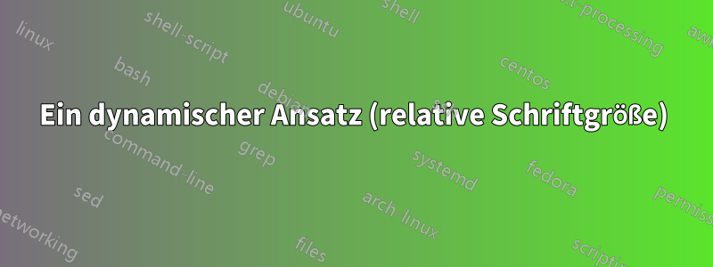 Ein dynamischer Ansatz (relative Schriftgröße)