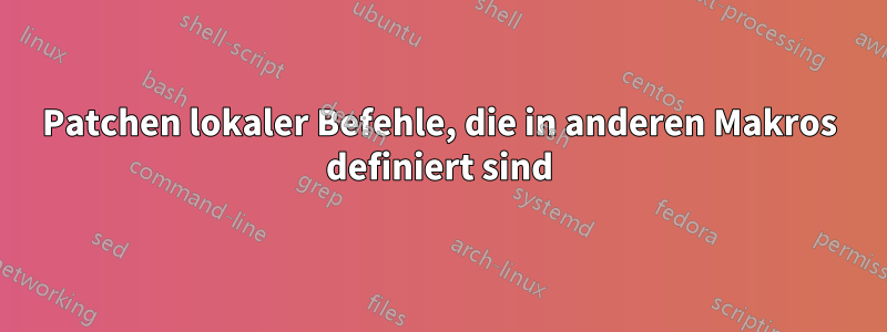 Patchen lokaler Befehle, die in anderen Makros definiert sind