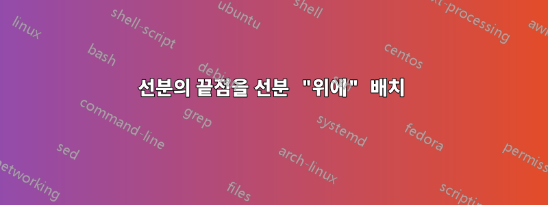 선분의 끝점을 선분 "위에" 배치