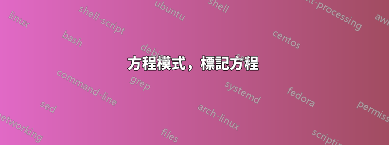 方程模式，標記方程