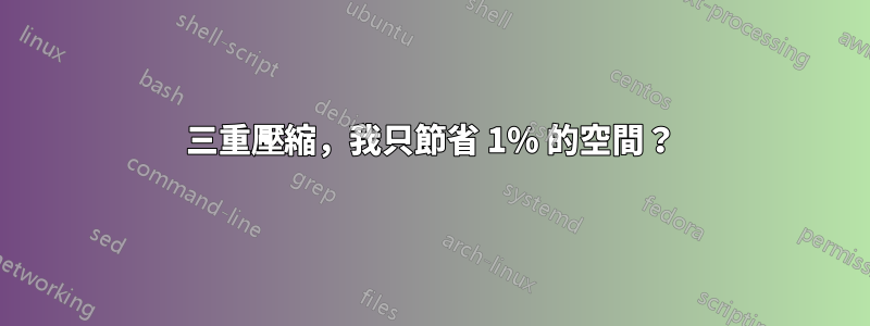 三重壓縮，我只節省 1% 的空間？