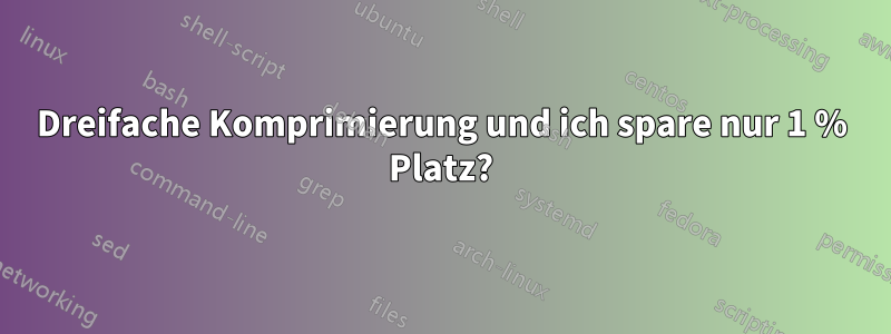 Dreifache Komprimierung und ich spare nur 1 % Platz?