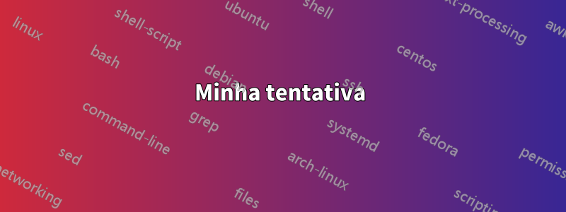 Minha tentativa