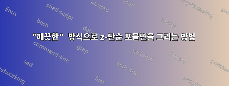 "깨끗한" 방식으로 z-단순 포물면을 그리는 방법