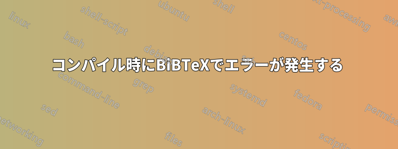 コンパイル時にBiBTeXでエラーが発生する