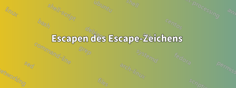 Escapen des Escape-Zeichens