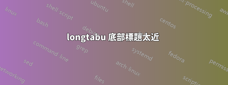 longtabu 底部標題太近