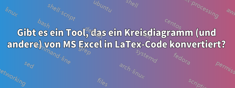 Gibt es ein Tool, das ein Kreisdiagramm (und andere) von MS Excel in LaTex-Code konvertiert?