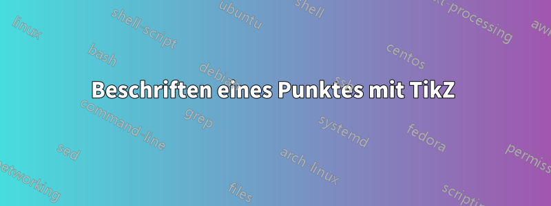 Beschriften eines Punktes mit TikZ