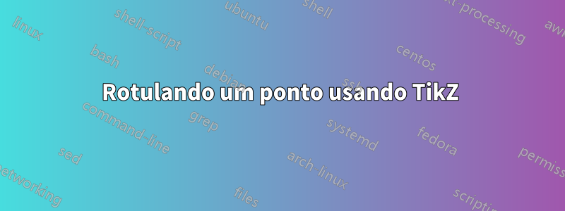 Rotulando um ponto usando TikZ