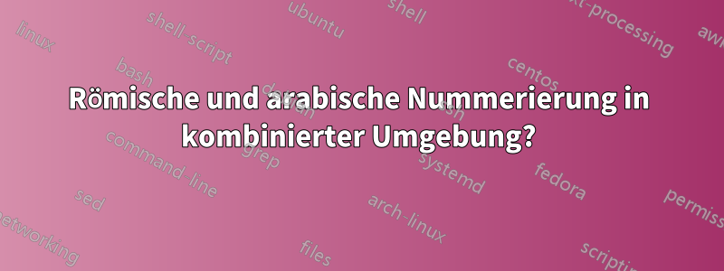 Römische und arabische Nummerierung in kombinierter Umgebung?