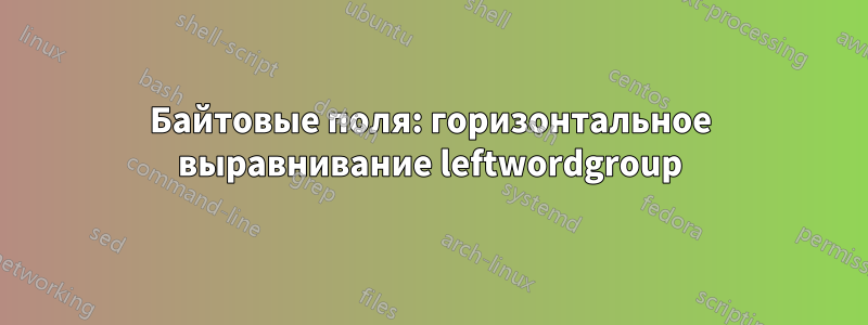 Байтовые поля: горизонтальное выравнивание leftwordgroup