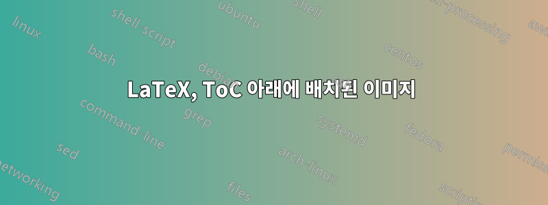 LaTeX, ToC 아래에 배치된 이미지