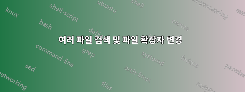 여러 파일 검색 및 파일 확장자 변경 